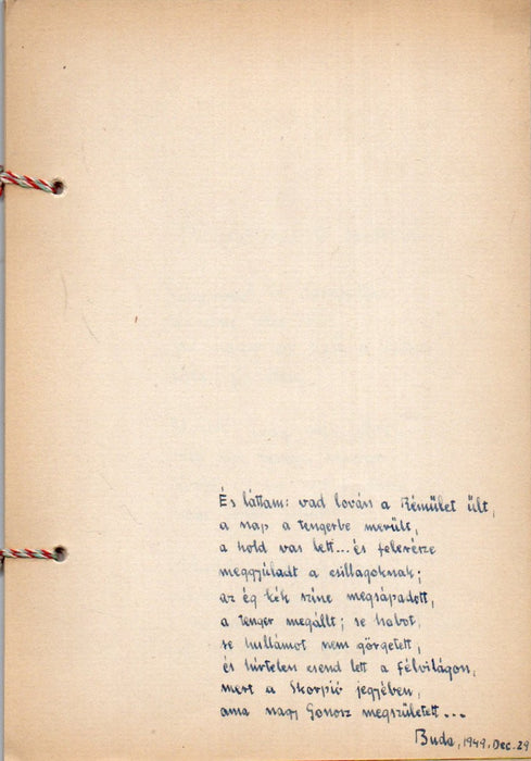 Sinka István eredeti kézzel ír versei - 11 költemény