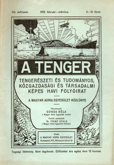 A tenger VIII. évf. II-III. füzet, 1918. február-március