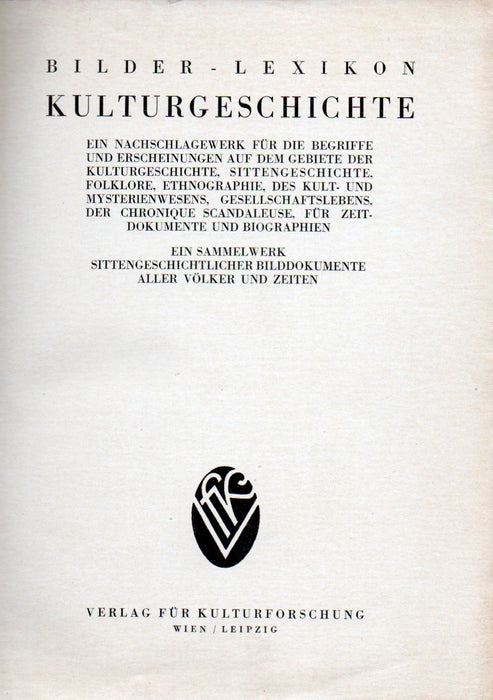 Bilderlexikon der Erotik I. - Kulturgeschichte