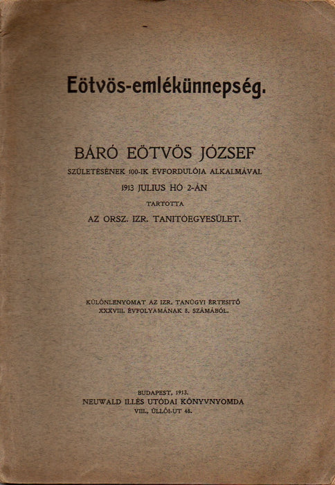 Eötvös-emlékünnepség