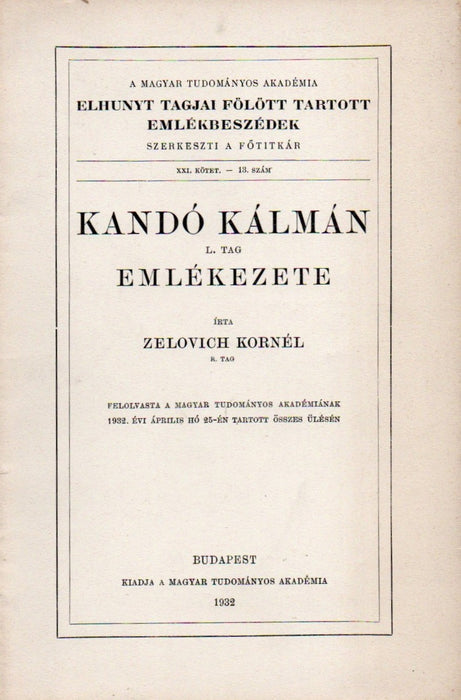 Kandó Kálmán emlékezete