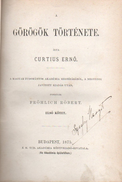 A görögök története I.