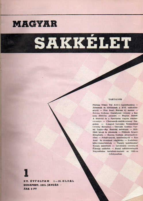 Magyar Sakkélet 15. évfolyam 1965.