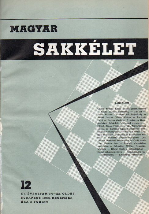 Magyar Sakkélet 15. évfolyam 1965.
