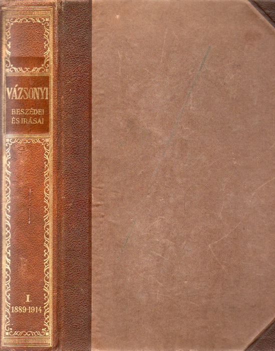 Vázsonyi Vilmos beszédei és írásai I.