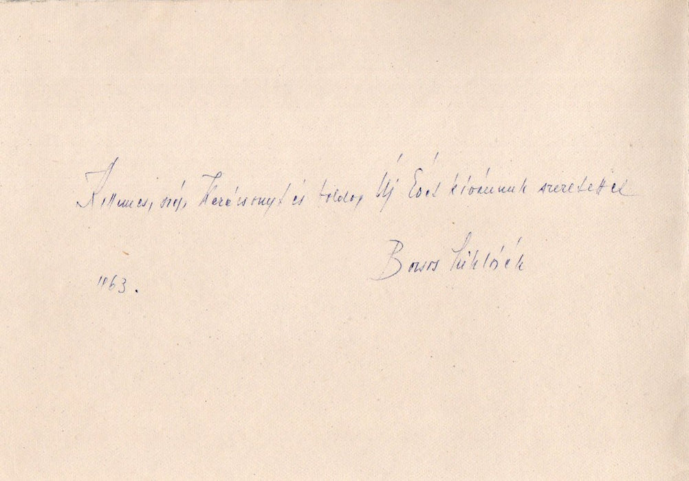 Borsos Miklós karácsonyi üdvözlőlapja 1963-ból