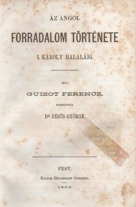 Az angol forradalom története