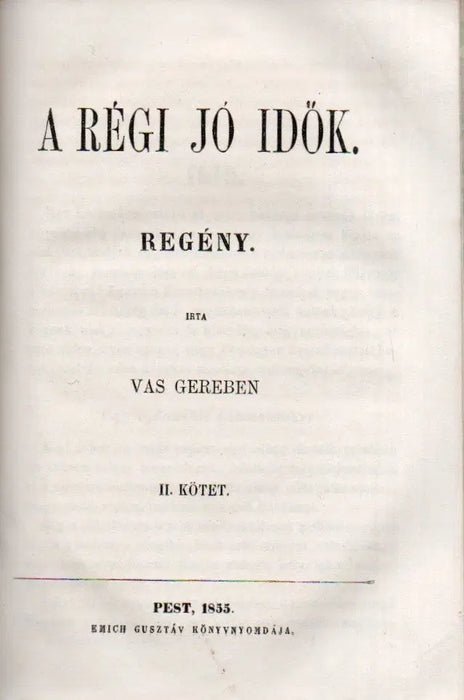 A régi jó idők I-III.