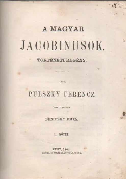 A magyar jacobinusok I-II.
