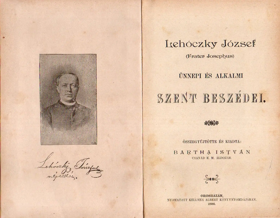 Lehóczky József ünnepi és alkalmi szent beszédei