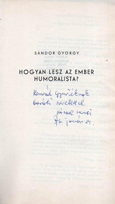 Hogyan lettem humoralista? - Ide figyeljenek emberek!