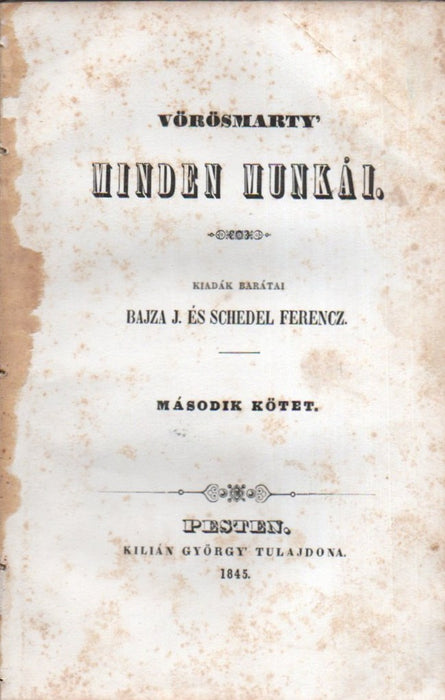 Vörösmarty' minden munkái I-II.