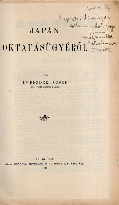 Japán oktatásügyéről