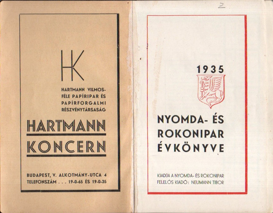 Nyomda- és Rokonipar Évkönyve 1935