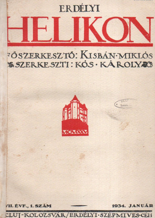 Erdélyi Helikon 1934 VII. évfolyam