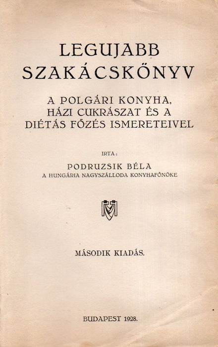 Legujabb szakácskönyv