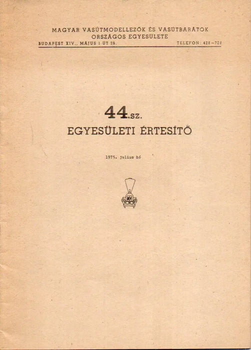 44. sz. Egyesületi Értesítő - Oskola Antikvárium