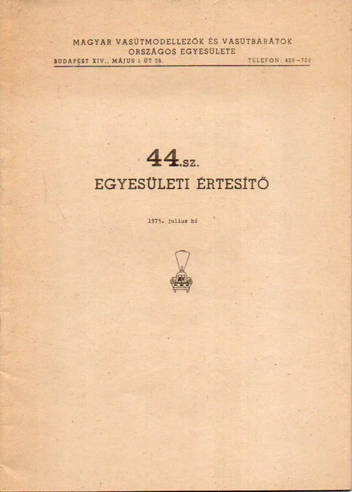44. sz. Egyesületi Értesítő - Oskola Antikvárium
