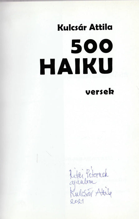 500 haiku - Oskola Antikvárium