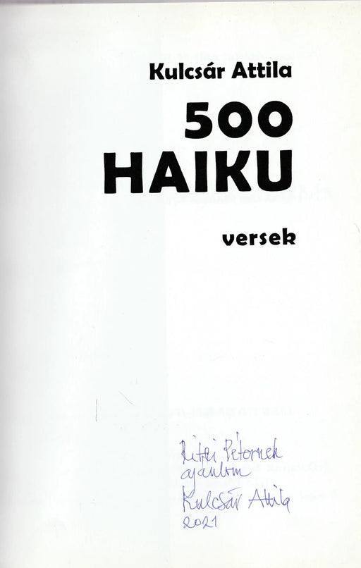 500 haiku - Oskola Antikvárium