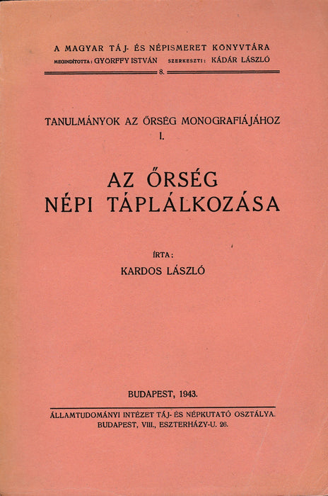 Az Őrség népi táplálkozása