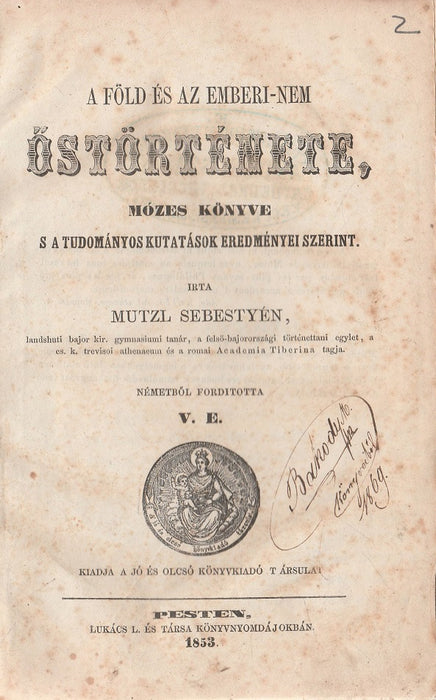 A föld és az emberi-nem őstörténete