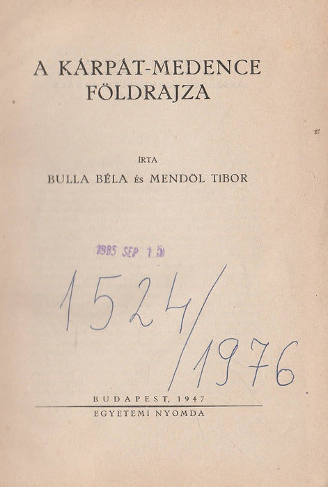 A Kárpát-medence földrajza