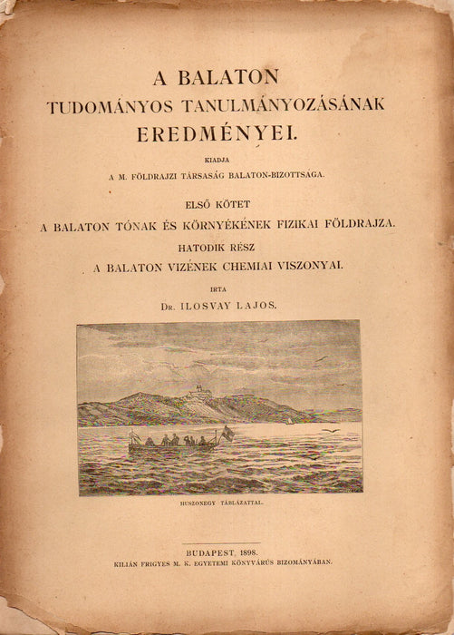 A Balaton tudományos tanulmányozásának eredményei I/6.