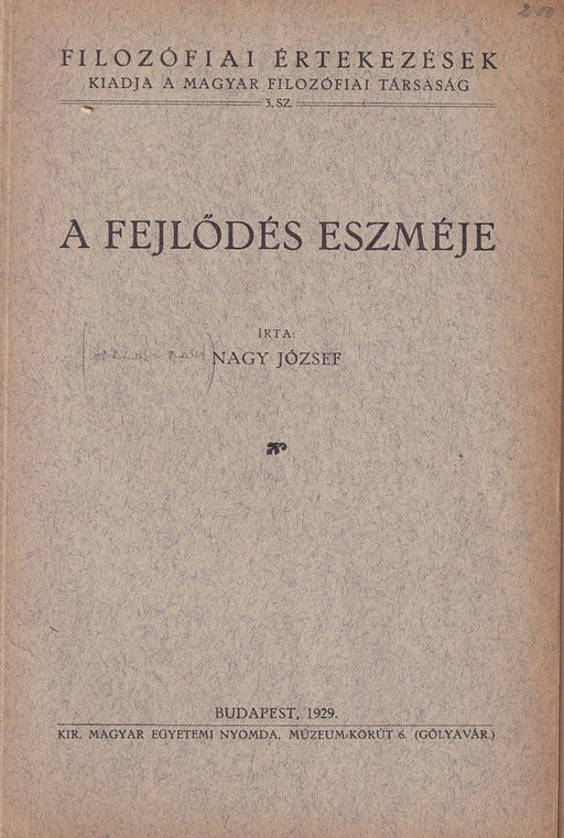 A fejlődés eszméje