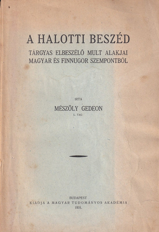 A halotti beszéd