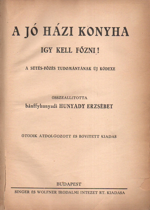 A jó házi konyha