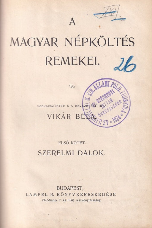 A magyar népköltés remekei I-II.