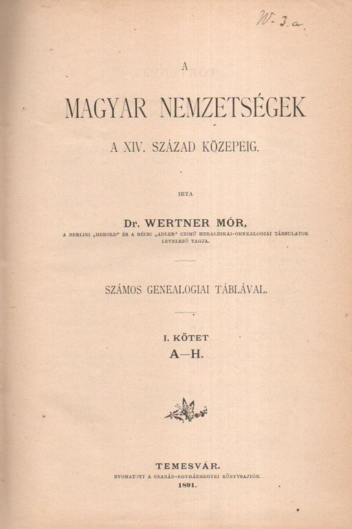 A magyar nemzetségek a XIV. század közepeig I.