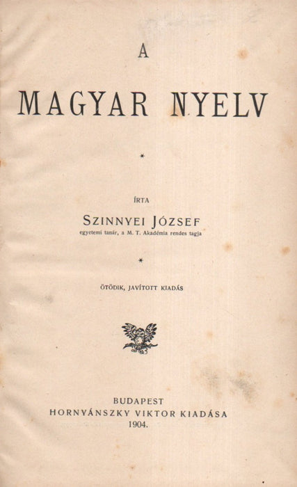 A magyar nyelv