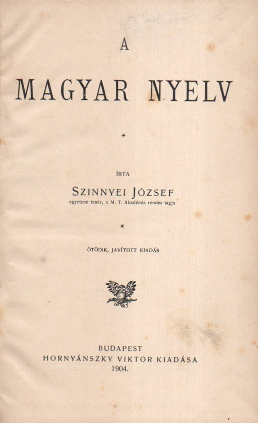 A magyar nyelv
