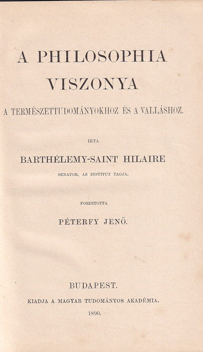 A philosophia viszonya a természettudományokhoz és a valláshoz