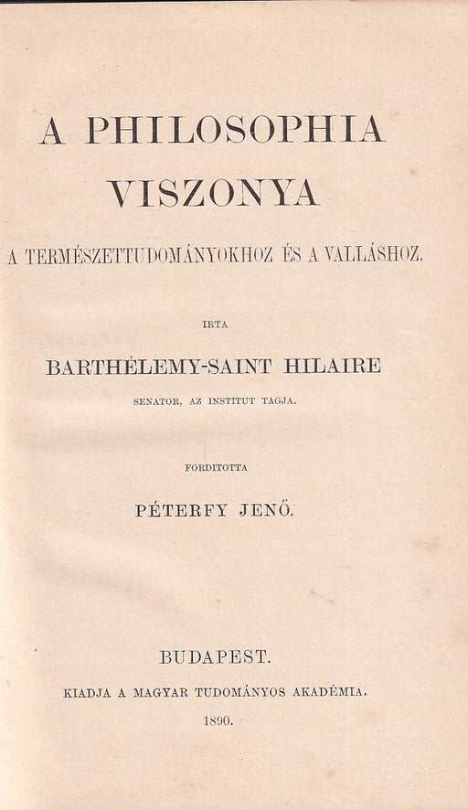 A philosophia viszonya a természettudományokhoz és a valláshoz