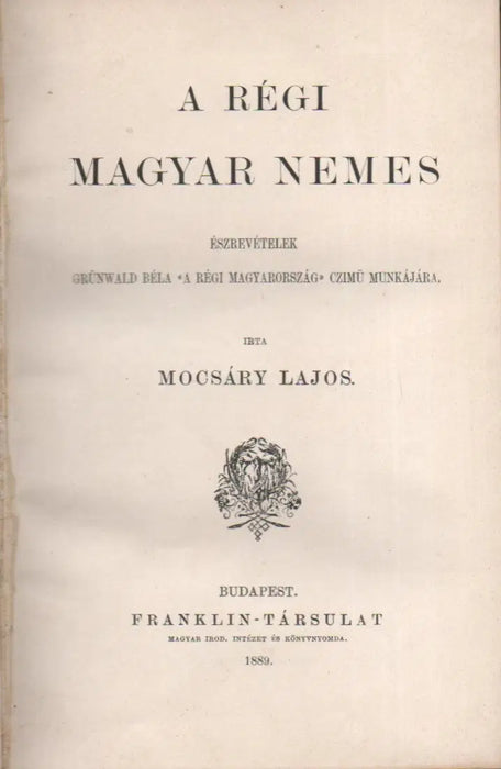 A régi magyar nemes