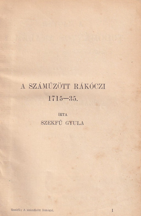 A száműzött Rákóczi