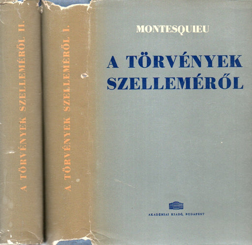 A törvények szelleméről I-II.