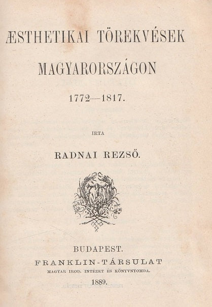 Aesthetikai törekvések Magyarországon