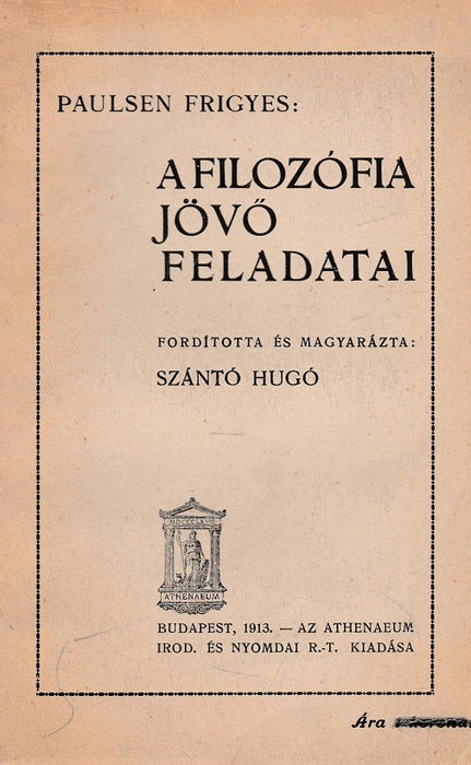 A filozófia jövő feladatai