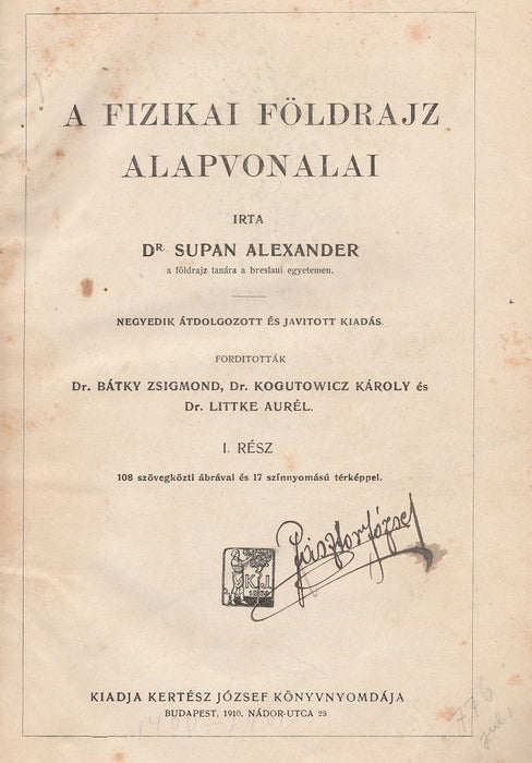 A fizikai földrajz alapvonalai I.