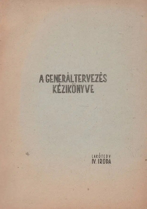A generáltervezés kézikönyve