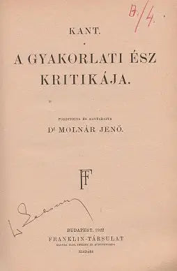 A gyakorlati ész kritikája