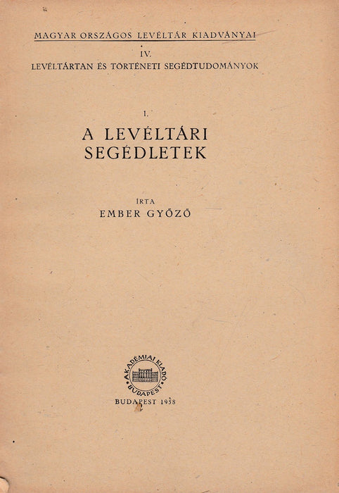 A levéltári segédletek