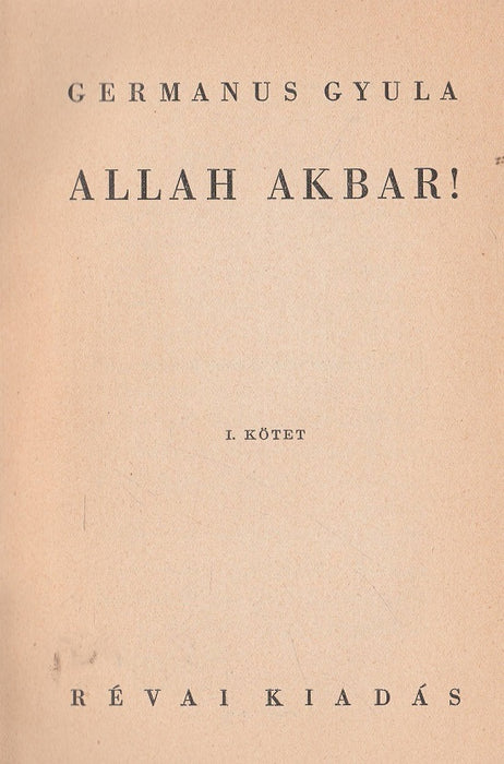 Allah akbar! I-II.