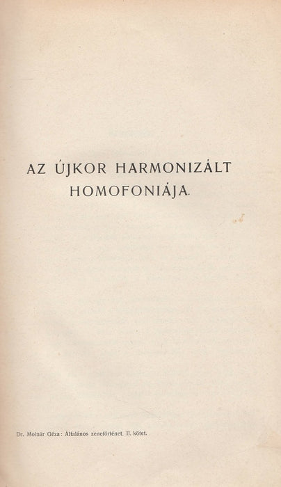Általános zenetörténet I-II.