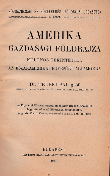 Amerika gazdasági földrajza