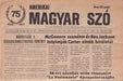 Amerikai Magyar Szó Vol. XXXI. No. 20.